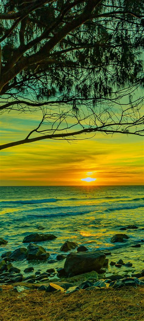 1080x2400 Beautiful Beach Sunset 1080x2400 Resolution Wallpaper Hd