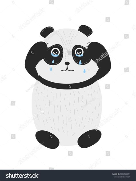 Sad Panda Panda Crying Vector Illustration Stock Vector Royalty Free