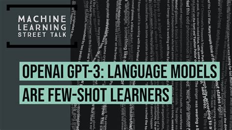 Openai Gpt Language Models Are Few Shot Learners Youtube