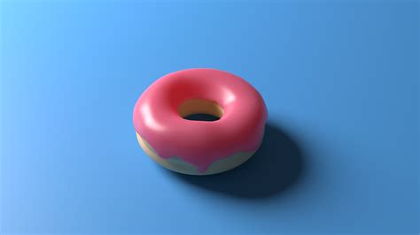 Adding Color To 3d Donut Model On Blender On Behance