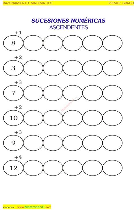 Resultado De Imagen Para Series Numericas Para Primer Grado Del 1 Al 10