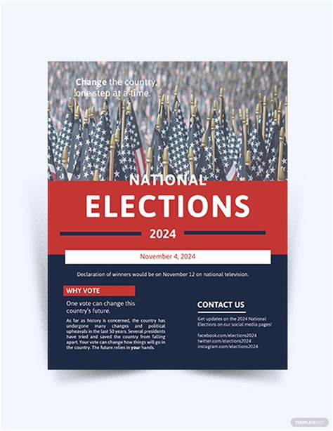 Election Campaign Flyer Template In Indesign Publisher Illustrator