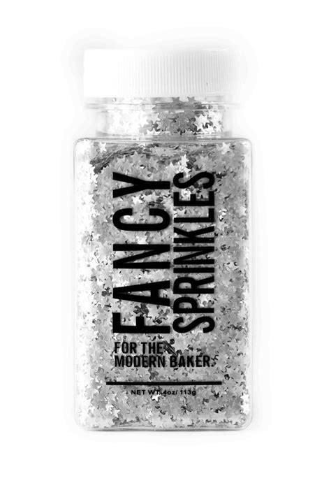 Edible Silver Metallic Star Glitter Sprinkles Bulk Edible Etsy