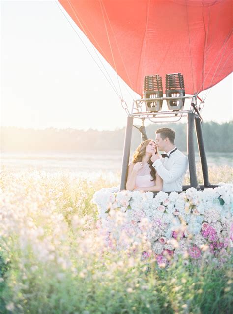 Hot Air Balloon Inspiration Shoot Hot Air Balloon Wedding Theme Hot