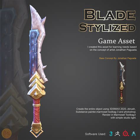 Artstation Blade Stylized 5 Game Asset