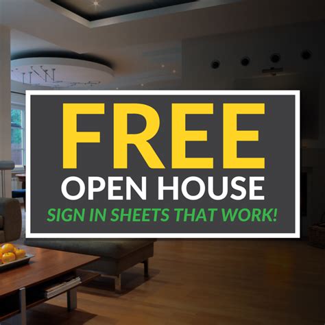Open House Sign In Sheet Printable Templates Free And Ready