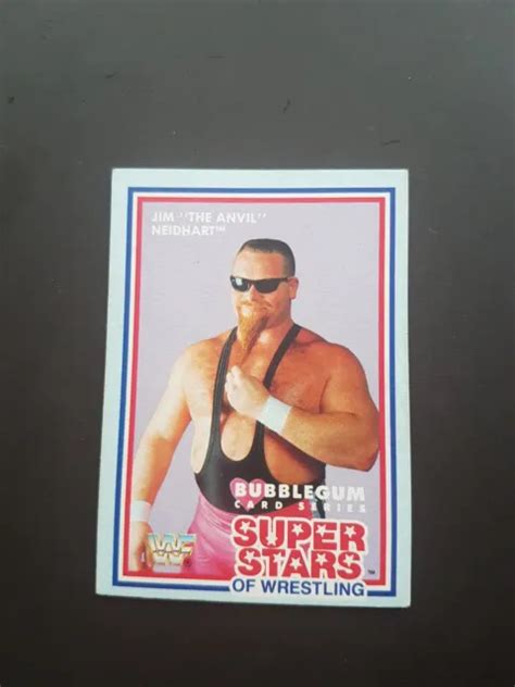 Jim The Anvil Neidhart Wwe Wwf Wcw Wrestling 1989 Superstars Scanlens