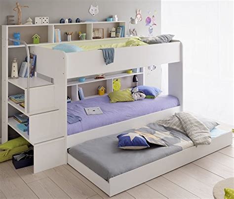 Platzsparend und funktionnel beherbergen diese kinderbetten eine oder mehrere personen. 90×200 Kinder Etagenbett Weiß/grau mit Bettkasten Treppe ...