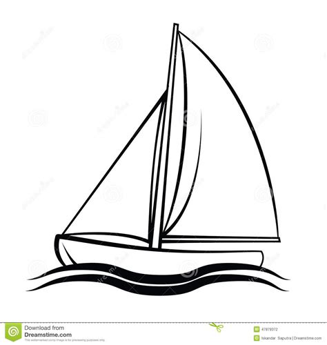 小船标志 向量例证. 插画 包括有 小船标志 - 47879372