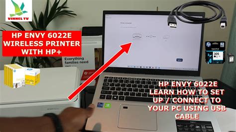 Hp Envy 6022e Learn How To Set Up Connect To Your Pc Using Usb Cable