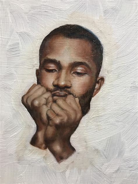 Frank Ocean Portrait Oil On Panel Rartcollecting