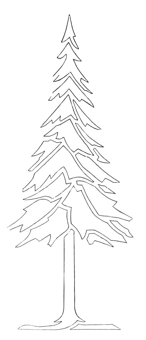 Free Pine Tree Stencil Pattern Strange Ago