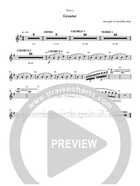 Greater Flute Sheet Music Pdf Highlands Worship Praisecharts