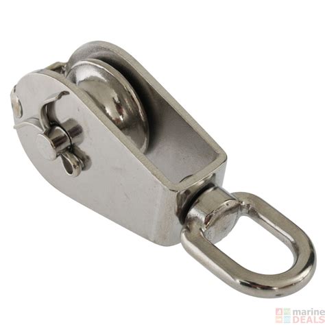 Buy Cleveco 316 Stainless Steel Rope Pulleys Single Sheave Swivel Eye