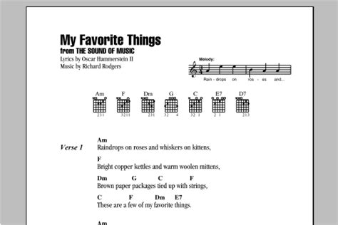 C/b am still remains c g am within the sound of silence. My Favorite Things by Rodgers & Hammerstein - Guitar Chords/Lyrics - Guitar Instructor