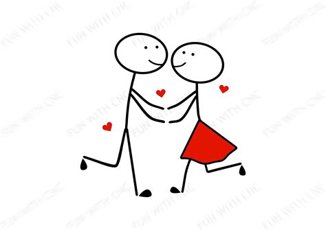 Stick Figure Boy And Girl Kissing