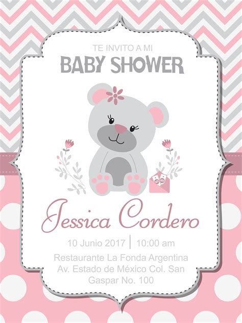 Tarjetas De Baby Shower Invitacion Baby Shower Para Niña 1200 En