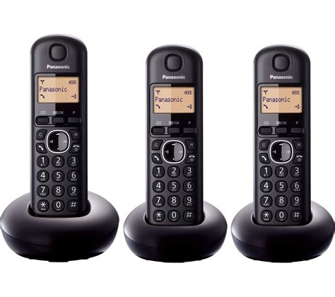 Buy Panasonic Kx Tgb213eb Cordless Phone Triple Handsets Free