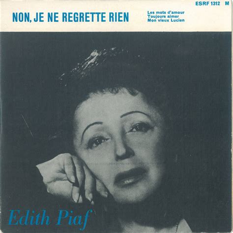 Edith Piaf Non Je Ne Regrette Rien Vinyl Discogs