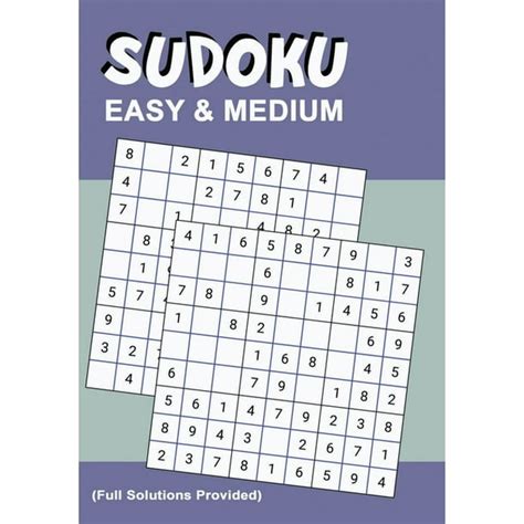 Sudoku Books For Adults Sudoku Easy And Medium Sudoku Puzzles For