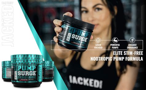 Jacked Factory Pumpsurge Caffeine Free Pump And Nootropic Pre Workout