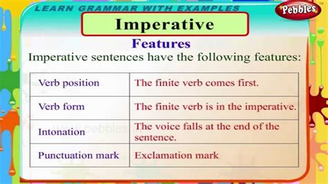 An imperative sentences could express a strong emotion like that of exclamatory sentence. Imperative Sentences | English Grammar Lessons For Beginners | English Grammar For Kids - YouTube