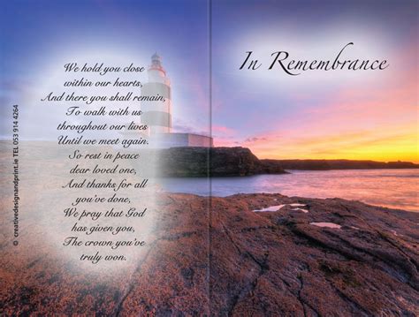 Lighthouse Sunset Memorial Cards 034