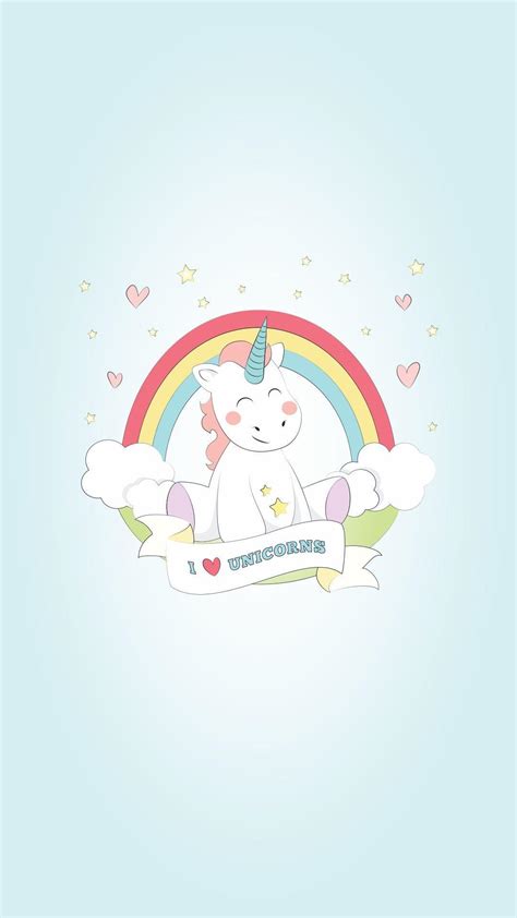 Kawaii Unicorn Wallpapers Wallpaper Cave