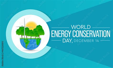 Vecteur Stock World Energy Conservation Day Is Observed Every Year On