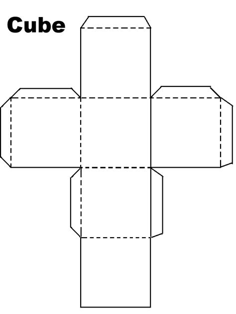 Cube Cut Out Template Free Printable Templates