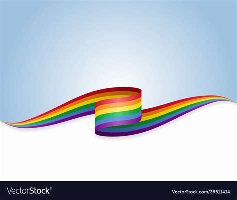 Lgbt Pride Flag Wavy Abstract Background Vector Image