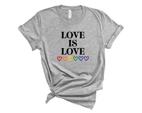 Love Is Love Shirt Rainbow Shirt Gay Pride Shirt Lgbtq Etsy