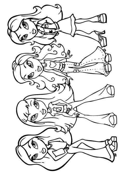 Free Printable Bratz Coloring Pages For Girls Coloring Pages For