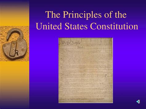 Ppt The Principles Of The United States Constitution Powerpoint