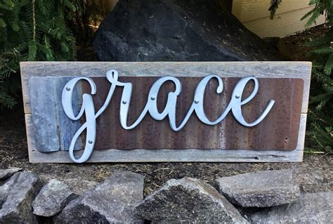 Grace Sign Grace Wood Signs Grace Name Signs Rustic Home Etsy Australia
