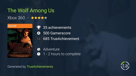 The Wolf Among Us Xbox 360 Achievements Trueachievements