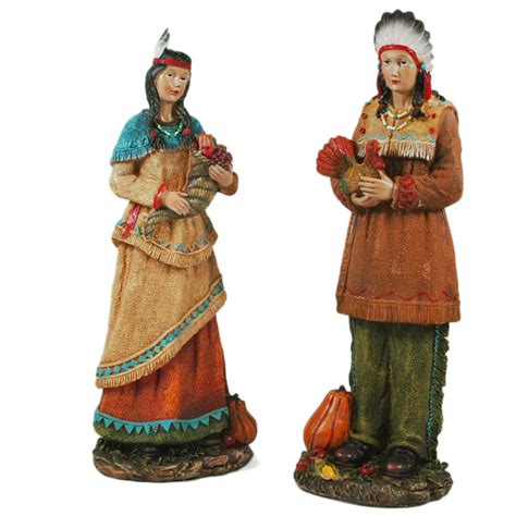 Thanksgiving Native American Indian Couples Figurines Thanksgiving Wikii