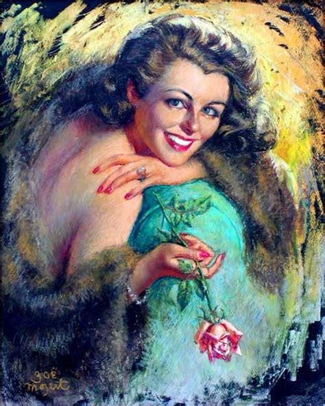 Mink And Rose 19 Artist Zoë Mozert Pastel Master One Of The Few Female Glamour Pin Up