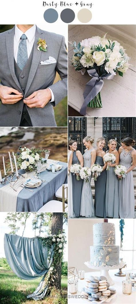 Dusty Blue And Gray Neutral Wedding Color Ideas Springwedding In 2020