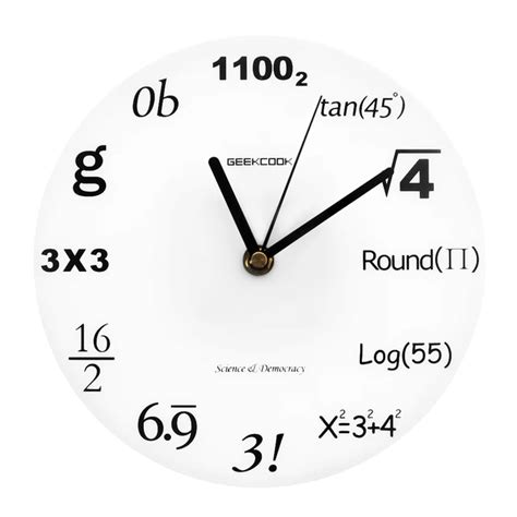 Pop Quiz Math Wall Clock Science Mathematics Equation Wall Watch Clocks