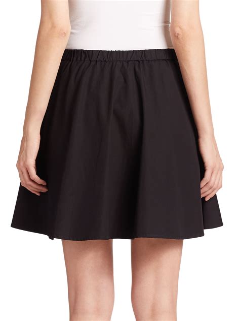 Eileen Fisher Flared Mini Skirt In Black Lyst
