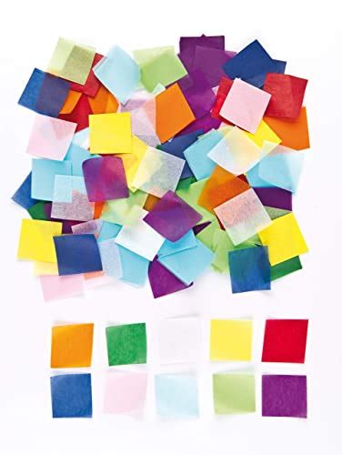Baker Ross Ev2752 Mini Rainbow Tissue Paper Squares Pack Of 4000