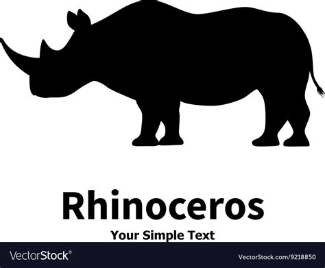 A Silhouette A Rhino Royalty Free Vector Image