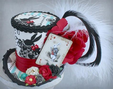 Mini Top Hat Alice Costume Fascinator Wonderland Birthday Etsy Mini