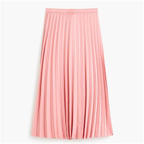 Jcrew Petite Pleated Midi Skirt In Pale Blush Pink Lyst