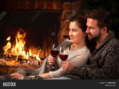 Couple Relaxing Glass Image Photo Free Trial Bigstock