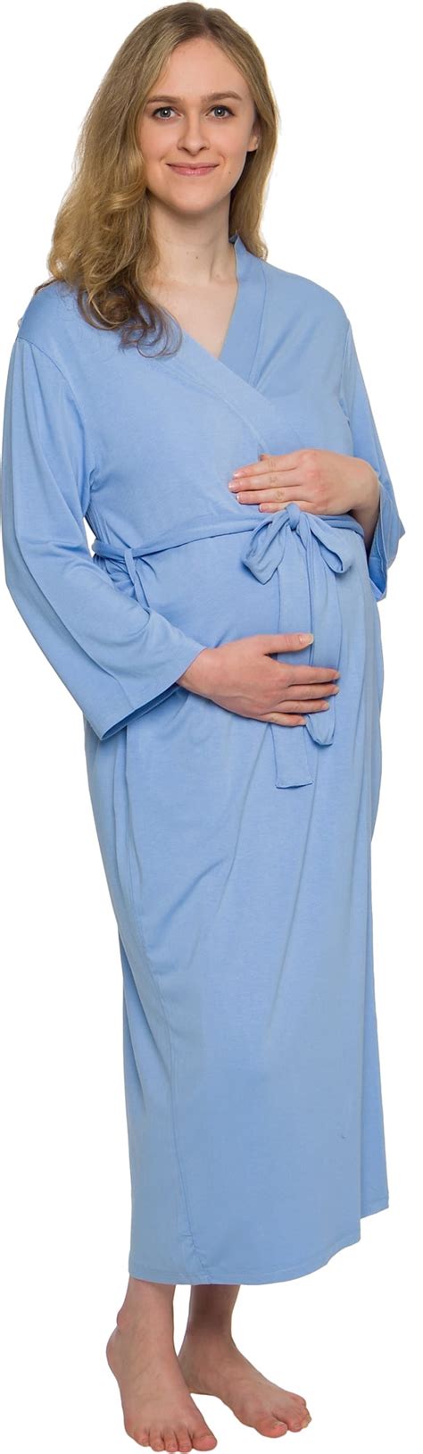 full length maternity kimono robe lightweight labor and delivery nursing bathrobe for moms