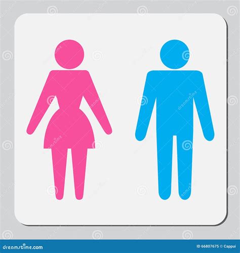 Vector Man And Woman Restroom Sign Stock Illustration Illustration Of