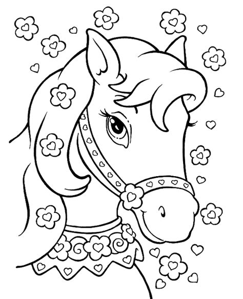 Princess And Horse Coloring Pages At