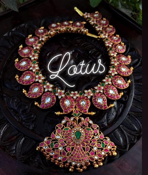 Exquisite Majestic Kundan Royal Mango Necklace From Lotus Silver Jewellery ~ South India Jewels